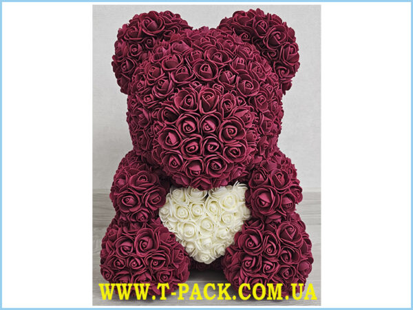 Burgundy Rose Bear_3