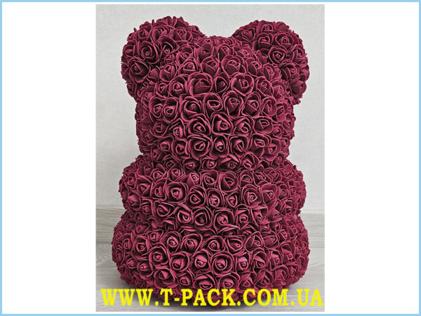 Burgundy Rose Bear