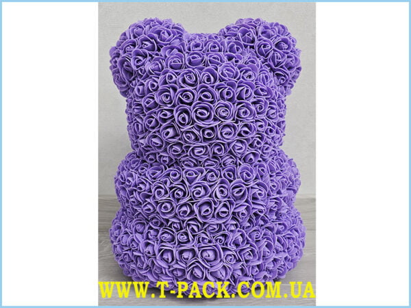 Purple rose teddy bear