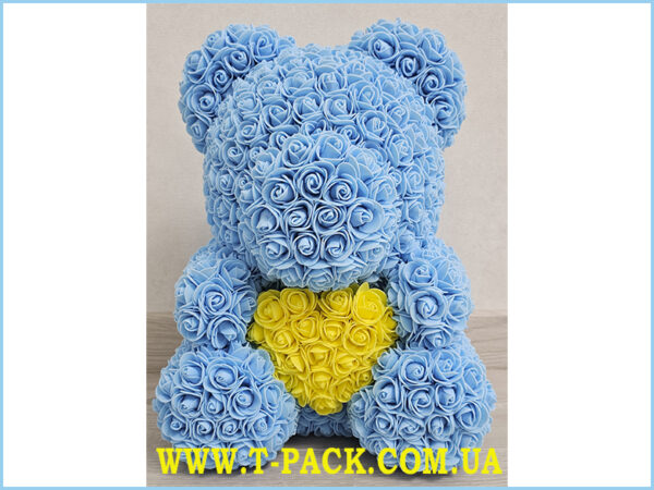 Blue Rose Bear with Heart_2