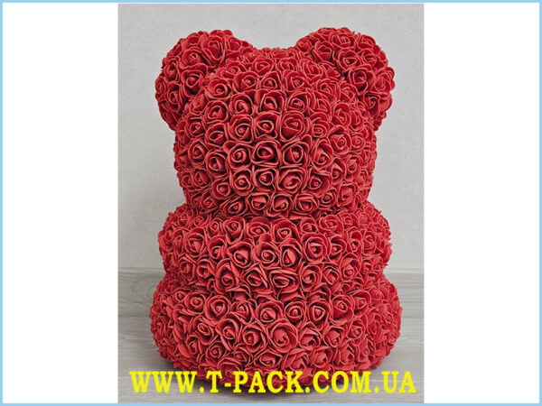 Red rose teddy bear, 40 cm.