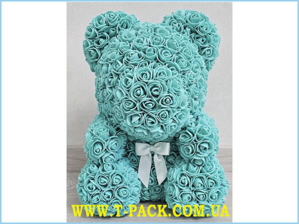 Tiffany rose teddy bear with a bow.