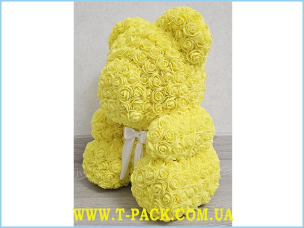 Yellow Rose Bear with Bow