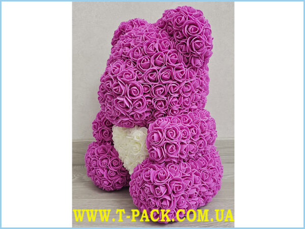 Bright pink rose teddy bear