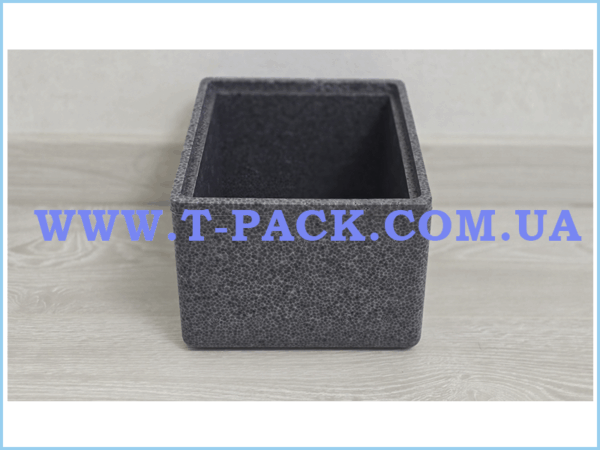 Термоконтейнер з пінопласту T-PACK графітовий (половинка 8л)