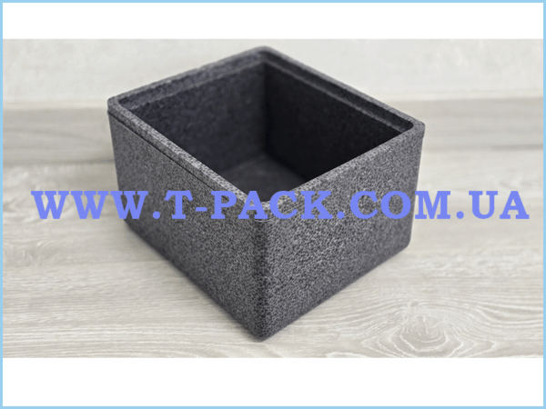 Термоконтейнер з пінопласту T-PACK графітовий (половинка 8л)
