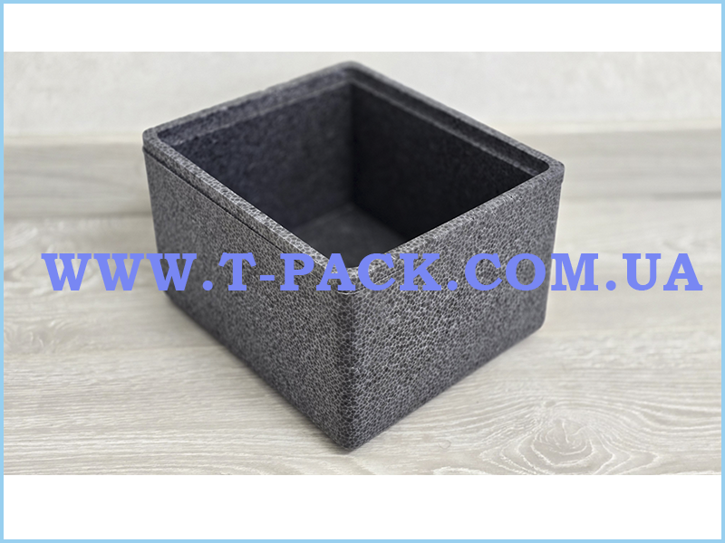 Термоконтейнер з пінопласту T-PACK графітовий (половинка 8л)
