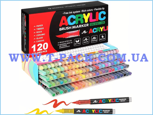 Набір акрилових маркерів GuangMa 120 кольорів