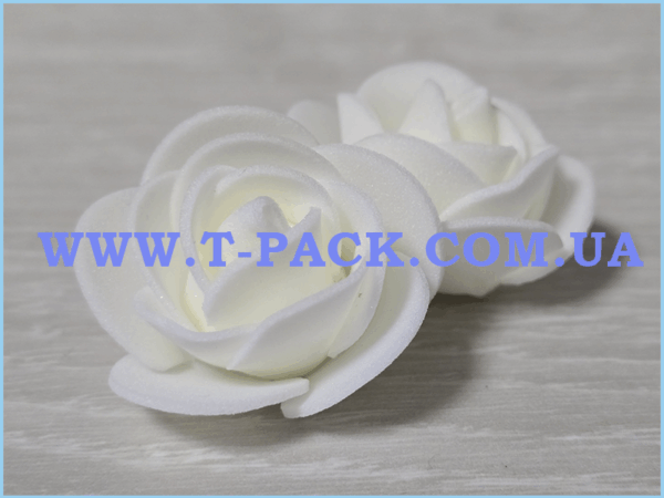 Троянди з фоамірану айворі, 500шт