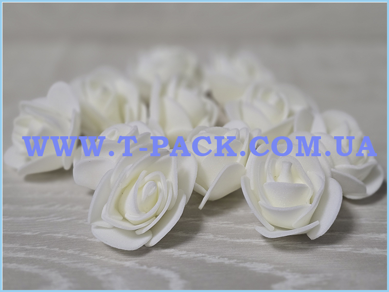 Троянди з фоамірану айворі, 500шт